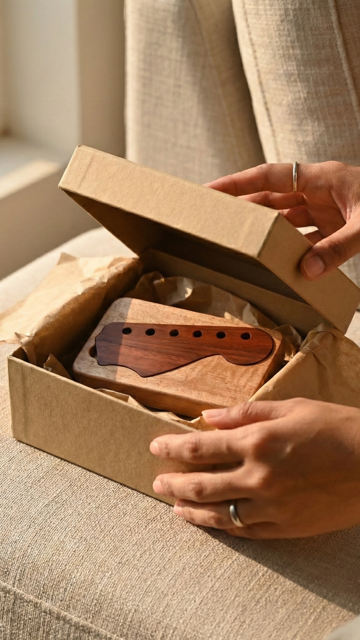 The moment they open the box.